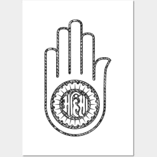 Jain Hand -symbol of Jainism Posters and Art